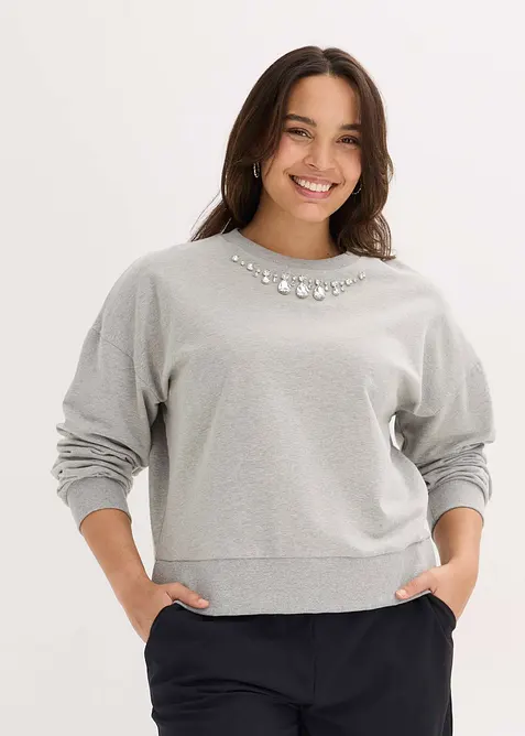 Oversized sweater van katoen, bonprix