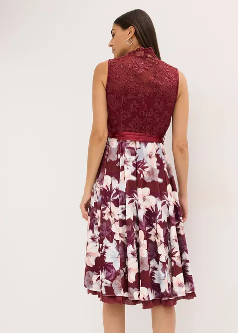 Dirndl met borduursel en fluwelen rokdeel (2-dlg. set), bonprix