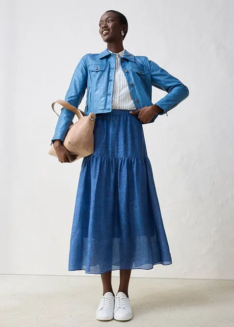 Leren jas van lamsnappa, bonprix