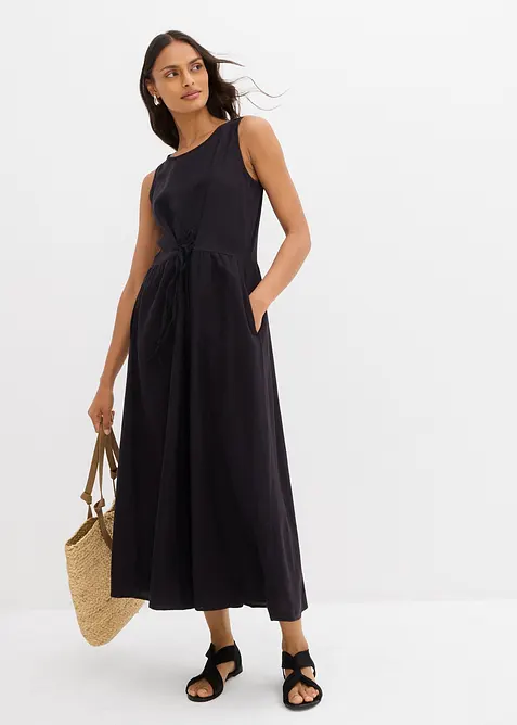 Maxi jurk in een lichte linnen-viscosemix, bonprix