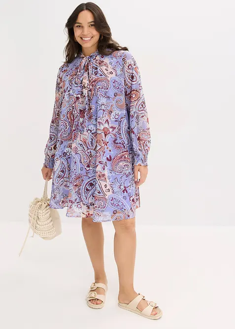 Chiffon tuniekjurk met een strik, bonprix