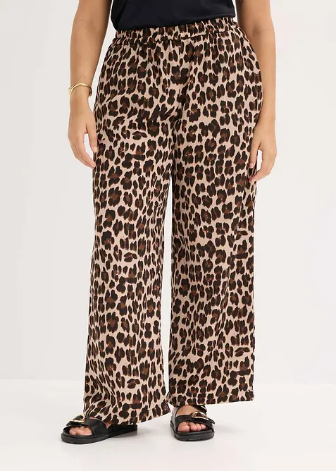 Palazzo broek van soepel satijn, bonprix