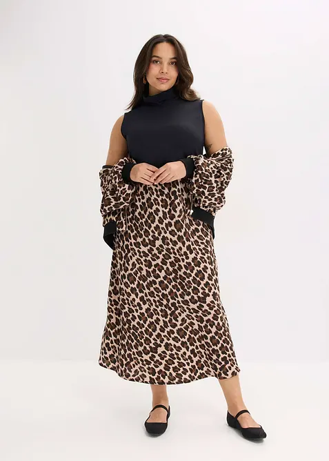 Midirok van soepelvallend satijn, bonprix