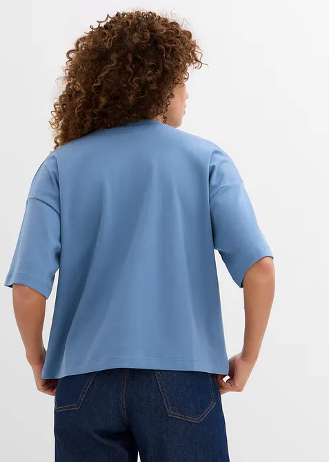 Kort oversized shirt van zwaar biologisch katoen, bonprix