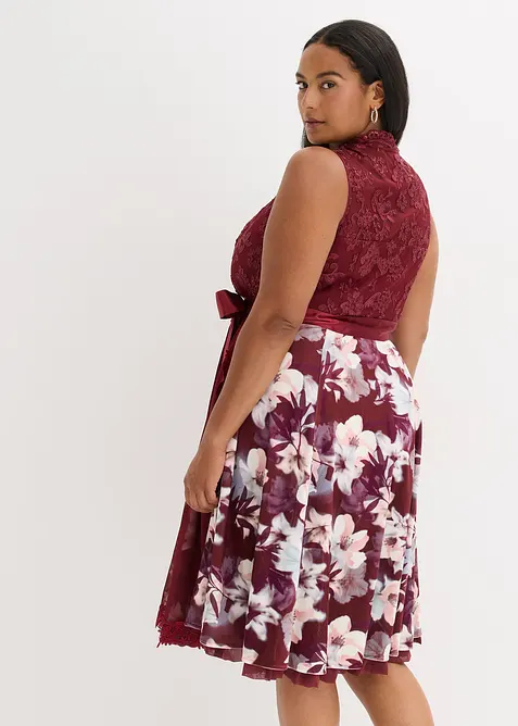 Dirndl met borduursel en fluwelen rokdeel (2-dlg. set), bonprix