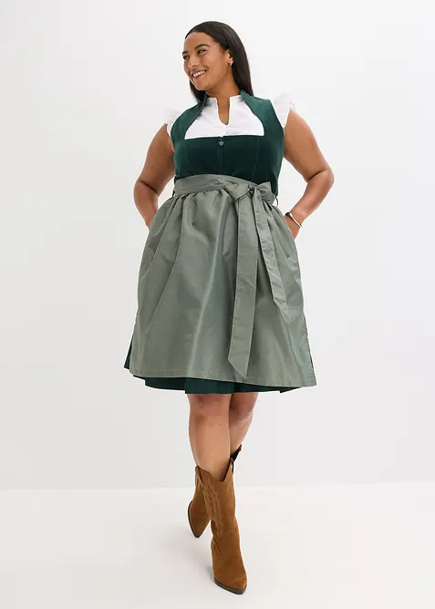 Dirndl blouse met opstaande kraag en ruches aan de mouwen, bonprix