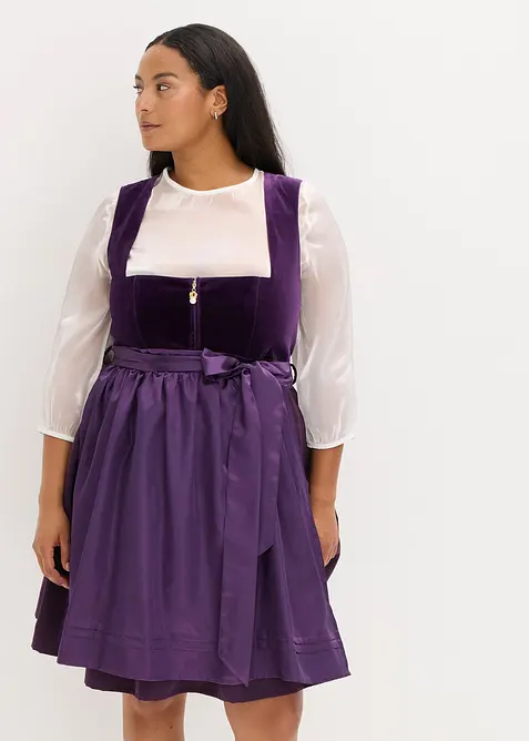 Dirndl met fluweel in midi lengte (2-dlg. set), bonprix