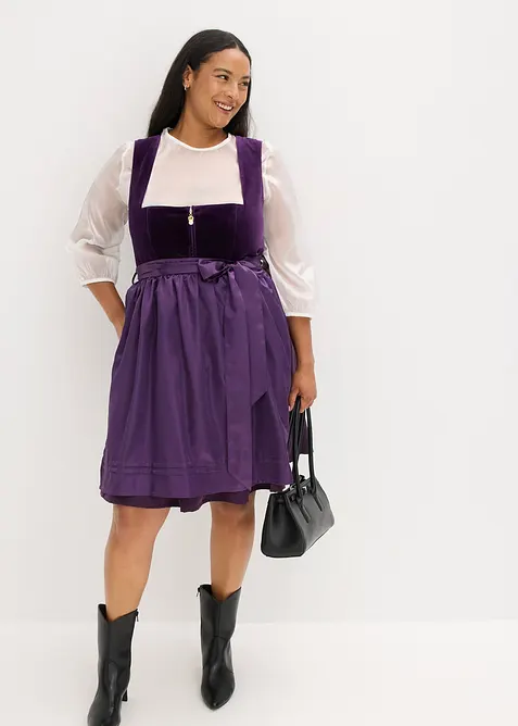 Dirndl met fluweel in midi lengte (2-dlg. set), bonprix