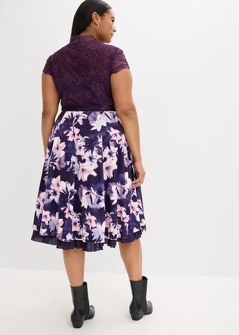 Dirndl met borduursel en fluwelen rok (2-dlg. set), bonprix