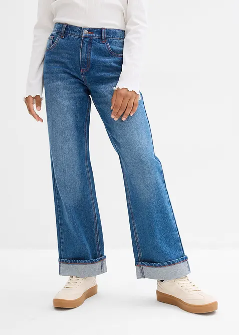 Wide leg jeans low waist, bonprix