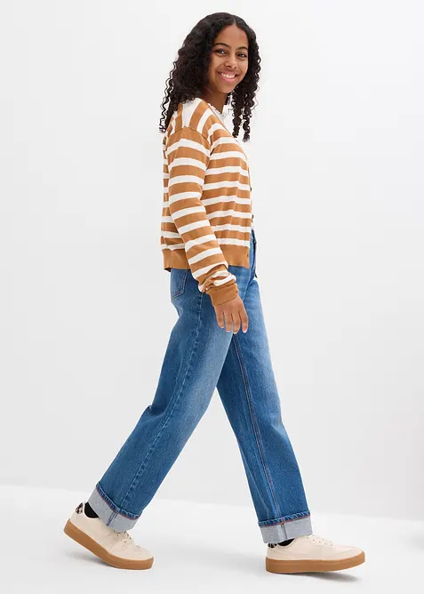 Wide leg jeans low waist, bonprix