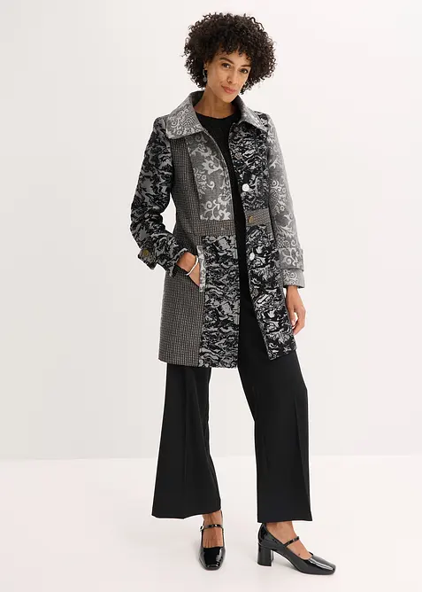 Korte jas met jacquard patroon, bonprix