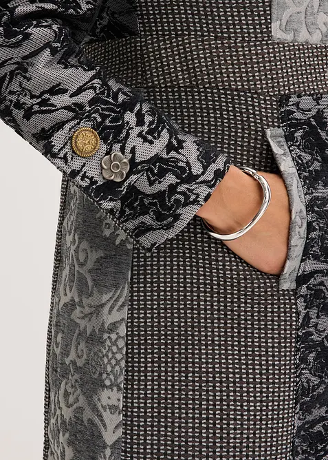 Korte jas met jacquard patroon, bonprix