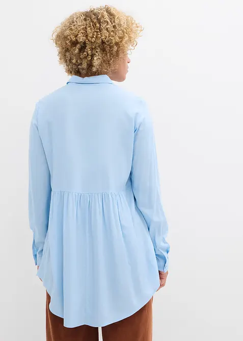 Lange blouse met knoopsluiting van viscose, bonprix