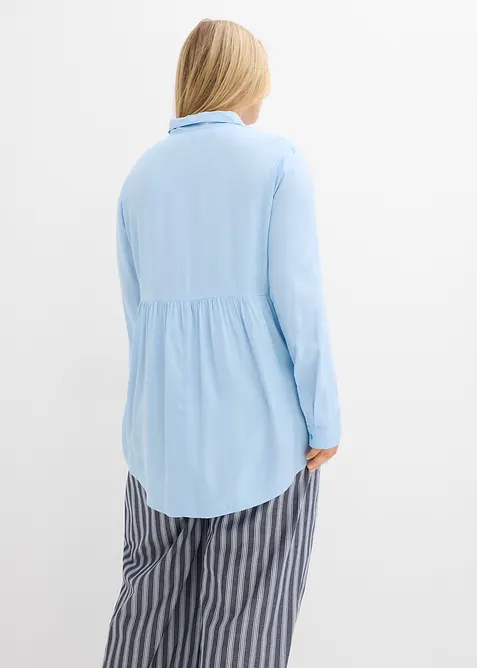 Lange blouse met knoopsluiting van viscose, bonprix