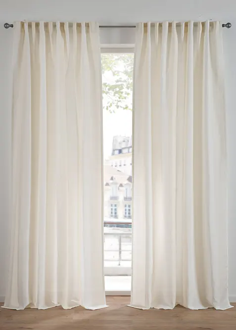 Gestreept gordijn met gerecycled polyester (1 stuk), bonprix