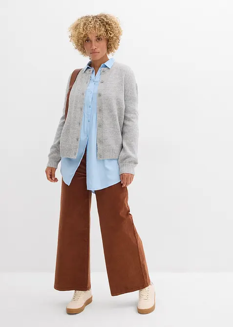 Lange blouse met knoopsluiting van viscose, bonprix