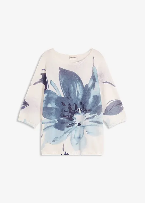 Trui met bloemenprint, bonprix