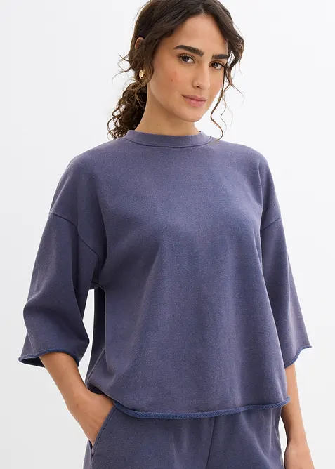 Oversized sweater in een zachte katoenmix, bonprix