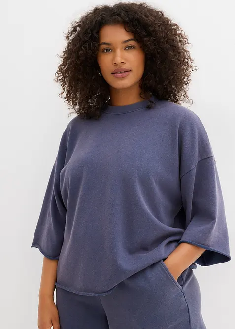 Oversized sweater in een zachte katoenmix, bonprix