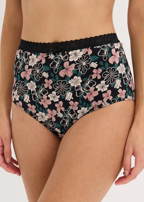 Tailleslip met biologisch katoen (set van 4), bonprix