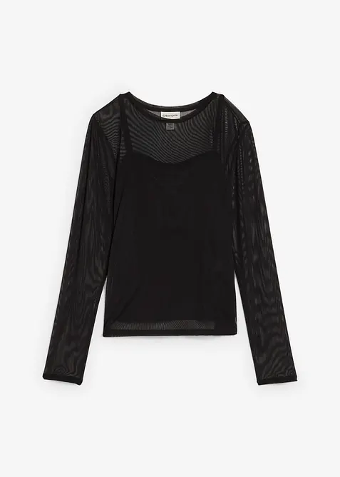 Longsleeve van mesh, bonprix