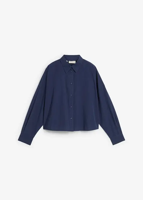 Korte overhemdblouse met zijde, bonprix