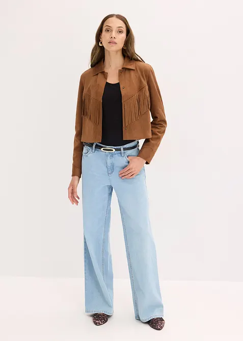 Imitatieleren jas in wildleder look, bonprix