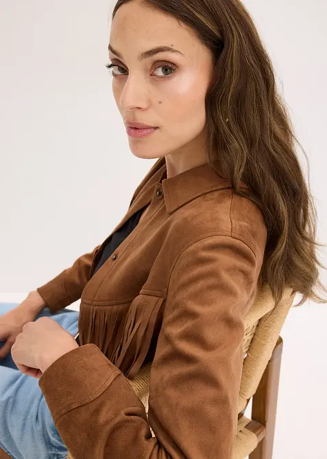 Imitatieleren jas in wildleder look, bonprix