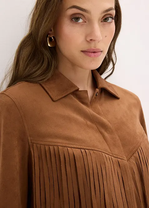 Imitatieleren jas in wildleder look, bonprix