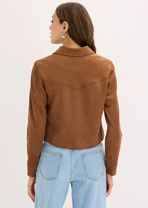 Imitatieleren jas in wildleder look, bonprix