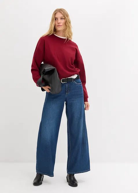 Korte oversized sweater van biologisch katoen, bonprix