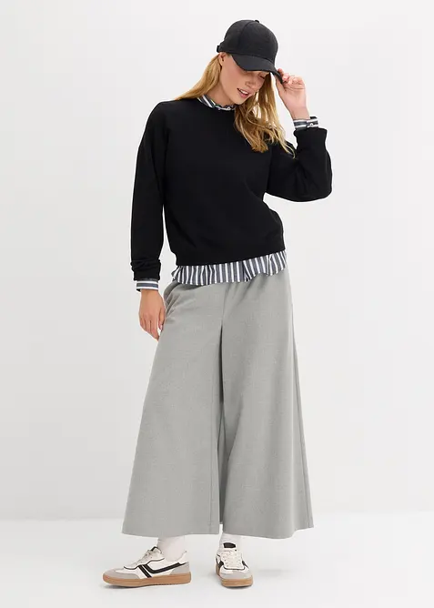 Korte oversized sweater van biologisch katoen, bonprix