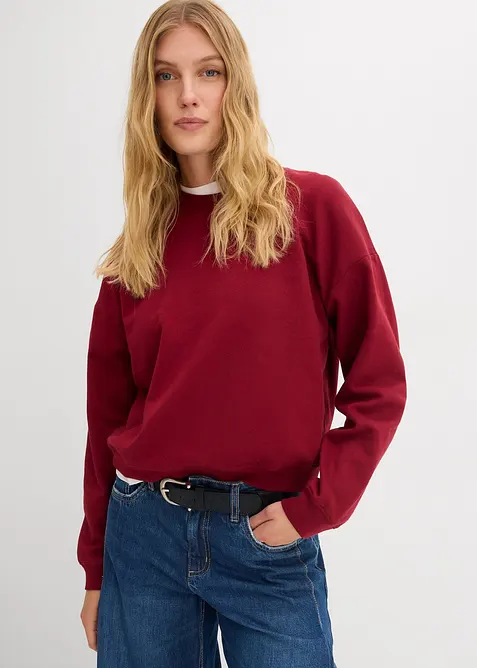 Korte oversized sweater van biologisch katoen, bonprix