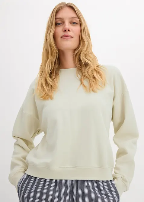 Korte oversized sweater van biologisch katoen, bonprix