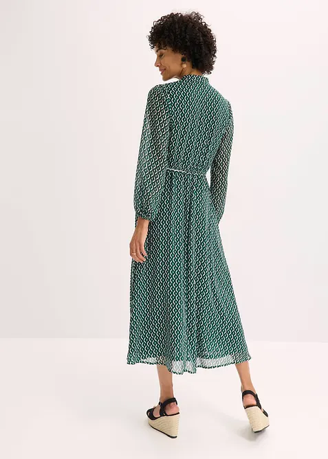 Gedessineerde chiffon jurk, bonprix