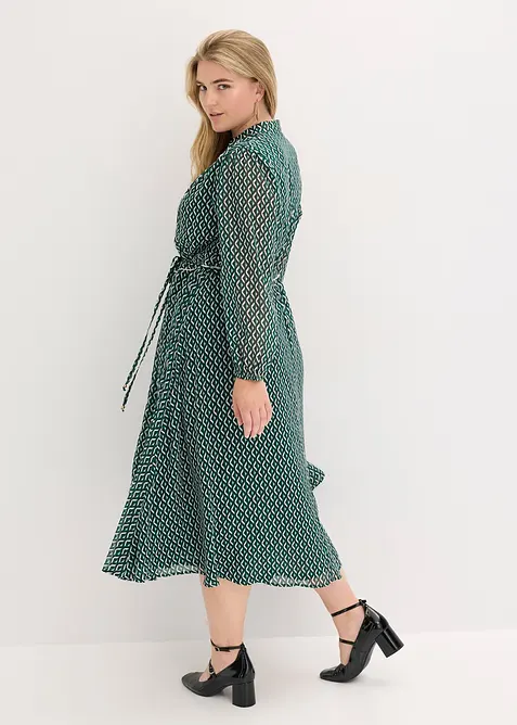 Gedessineerde chiffon jurk, bonprix