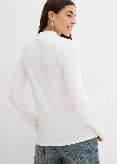 Longsleeve van geribd materiaal, bonprix