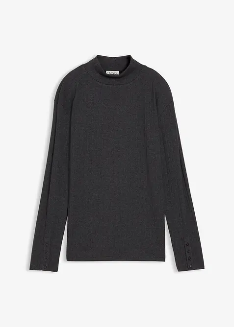 Longsleeve van geribd materiaal, bonprix