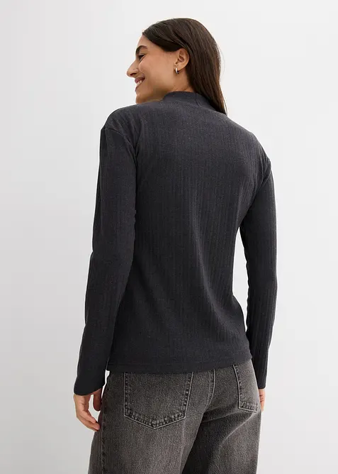 Longsleeve van geribd materiaal, bonprix