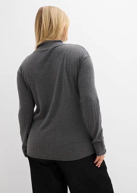 Longsleeve van geribd materiaal, bonprix