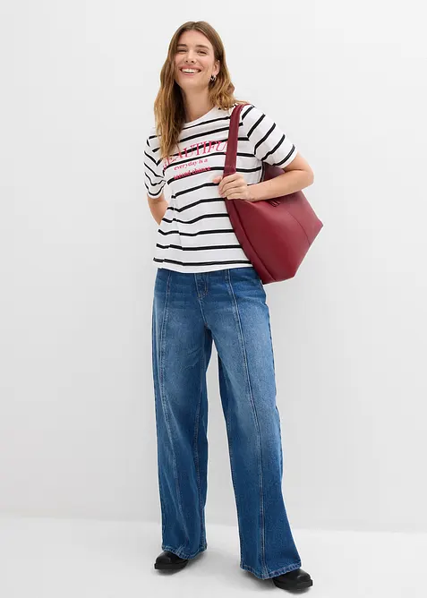 Gestreept T-shirt van puur katoen, bonprix