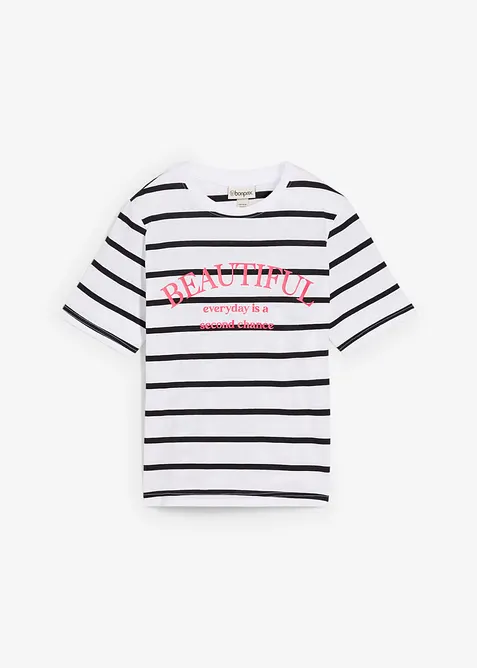 Gestreept T-shirt van puur katoen, bonprix