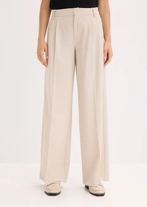 Bandplooibroek in een viscosemix, bonprix