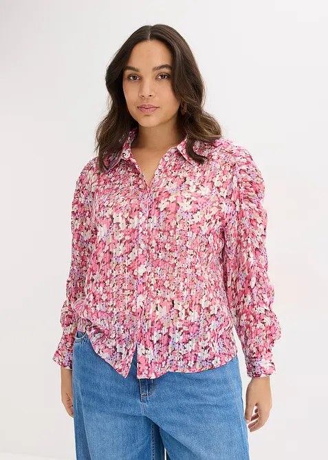 Blouse met glanseffect, bonprix