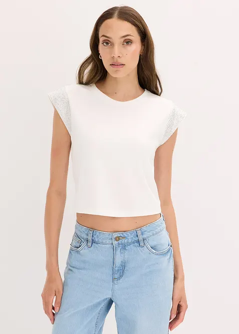 Shirt met schoudervullingen, bonprix