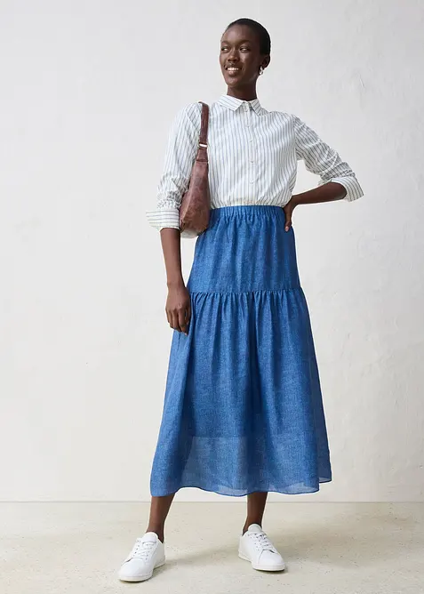 Overhemdblouse met zijde, bonprix