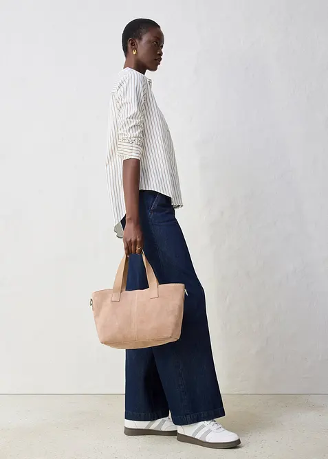 Overhemdblouse met zijde, bonprix