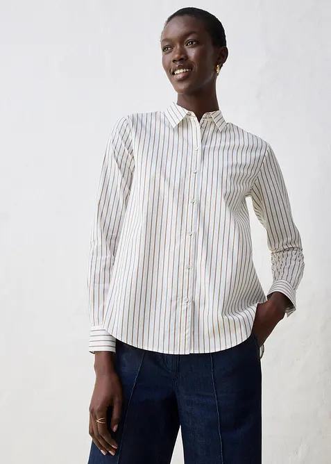 Overhemdblouse met zijde, bonprix