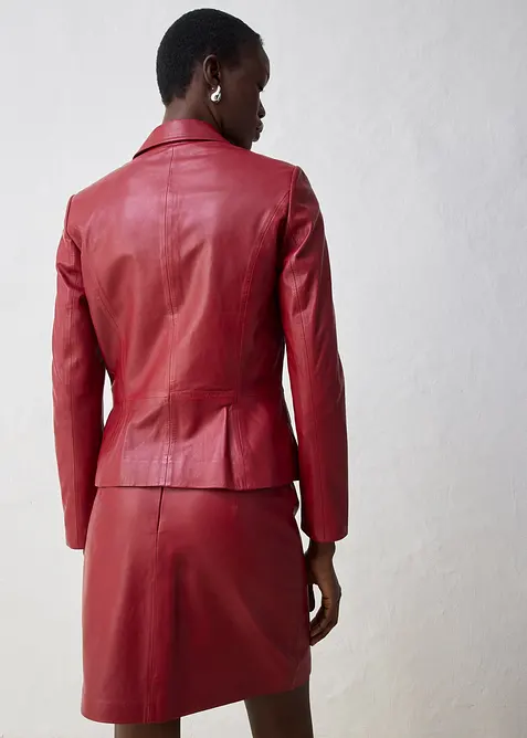 Korte blazer van lamsnappa, bonprix